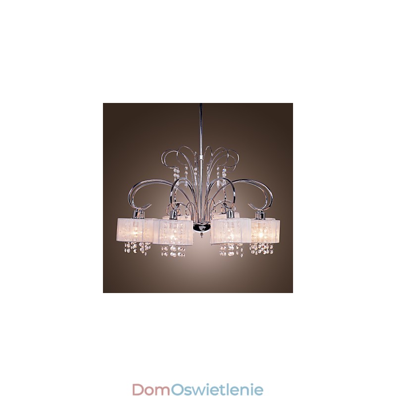 Nowoczesny współczesny kryształowy chromowany metalowy żyrandol