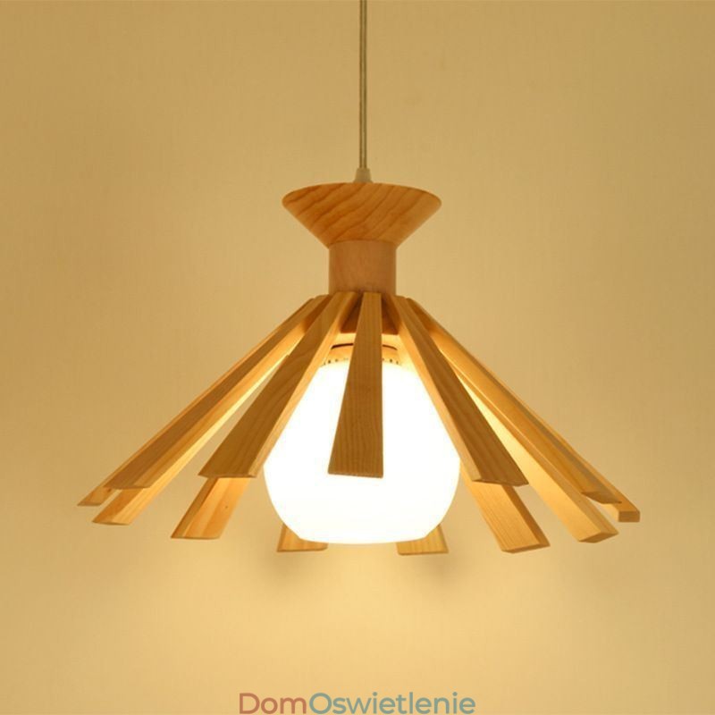 Prosty styl Drewniana lampa wisząca