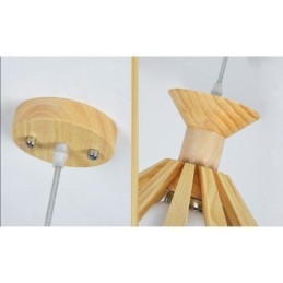 Prosty styl Drewniana lampa wisząca