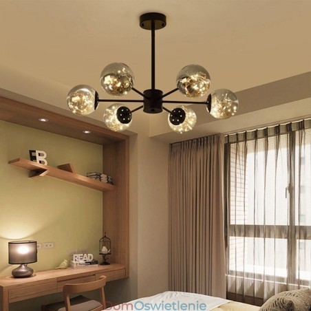 Magiczna fasolka wisząca lampa w stylu nordyckim szklana kula gipsówka wisząca lampa Magiczna fasolka wisząca lampa w stylu nordyckim szklana kula gipsówka wisząca lampa