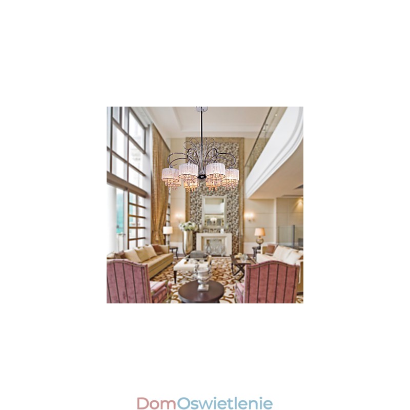 Nowoczesny współczesny kryształowy chromowany metalowy żyrandol