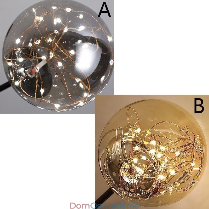 Magiczna fasolka wisząca lampa w stylu nordyckim szklana kula gipsówka wisząca lampa