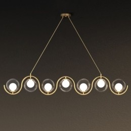 Nowoczesna szklana kula wisząca lampa minimalistyczna