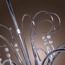 Nowoczesny współczesny kryształowy chromowany metalowy żyrandol