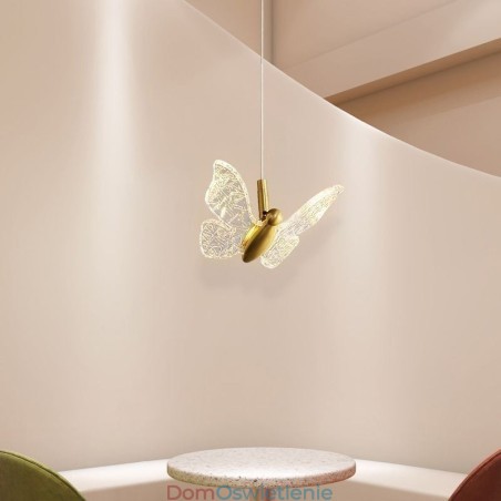Wisząca lampa akrylowa motyl sufitowa oprawa świetlna Wisząca lampa akrylowa motyl sufitowa oprawa świetlna