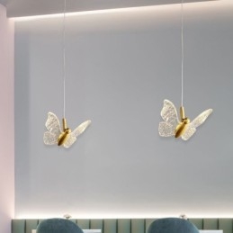 Wisząca lampa akrylowa motyl sufitowa oprawa świetlna