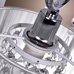 Nowoczesny współczesny kryształowy chromowany metalowy żyrandol