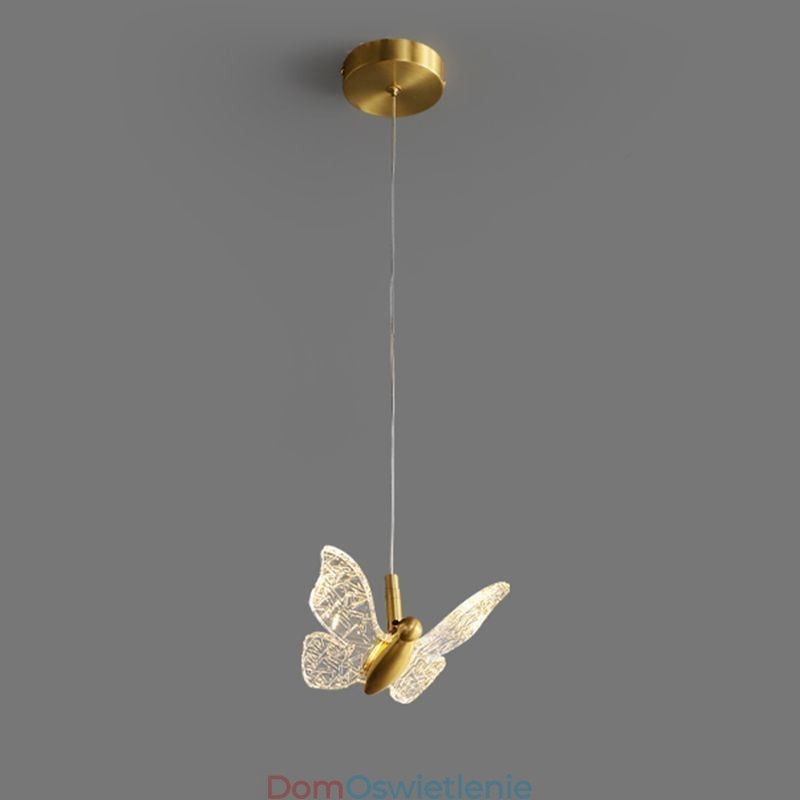 Wisząca lampa akrylowa motyl sufitowa oprawa świetlna
