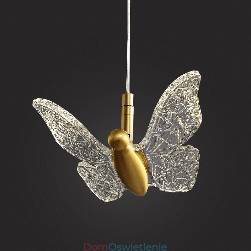 Wisząca lampa akrylowa motyl sufitowa oprawa świetlna