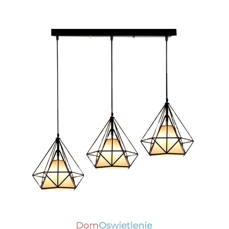 Wisząca lampa w kształcie diamentu, nowoczesna minimalistyczna dekoracyjna oprawa świetlna