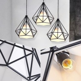 Wisząca lampa w kształcie diamentu, nowoczesna minimalistyczna dekoracyjna oprawa świetlna