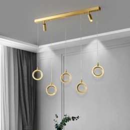 Wisząca lampa akrylowa w kształcie pierścienia z reflektorem
