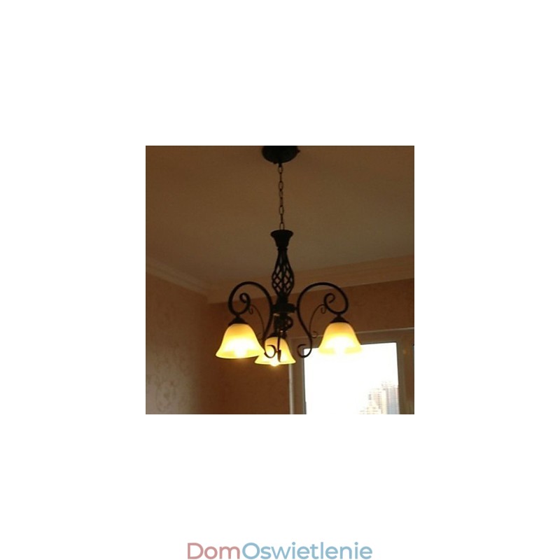 Rustykalny domek Malowanie Metalowy Żyrandol
