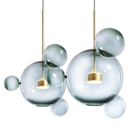 Wisząca lampa Szklana bańka Sufitowa lampa Gradientowa zielona