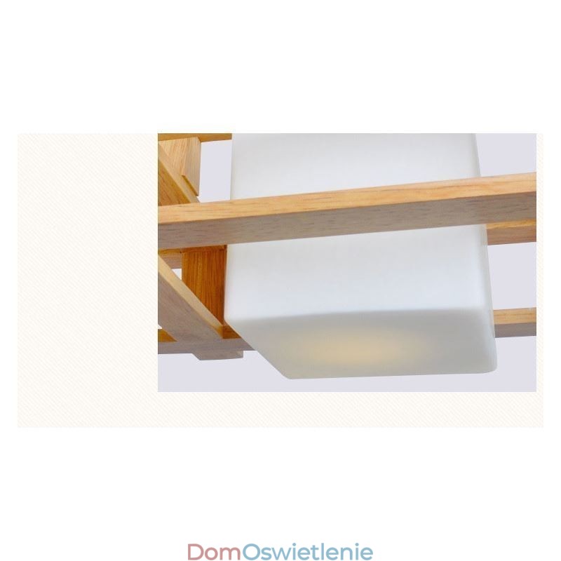 Kreatywna lampa wisząca z 3 światłami z dębu, dekoracyjna lampa sufitowa z drewna, kawiarnia