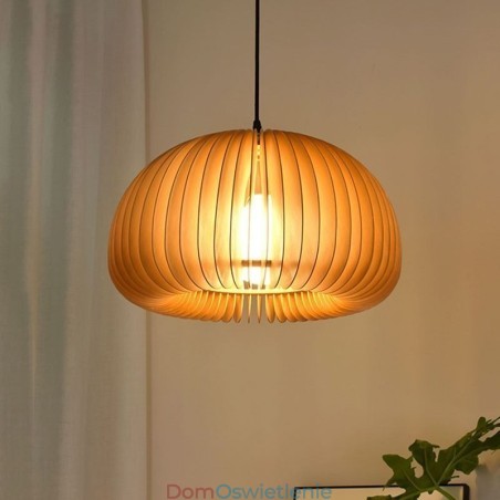 Lampa wisząca w stylu retro z drewna lipowego, lampa wisząca z dyni Lampa wisząca w stylu retro z drewna lipowego, lampa wisząca z dyni