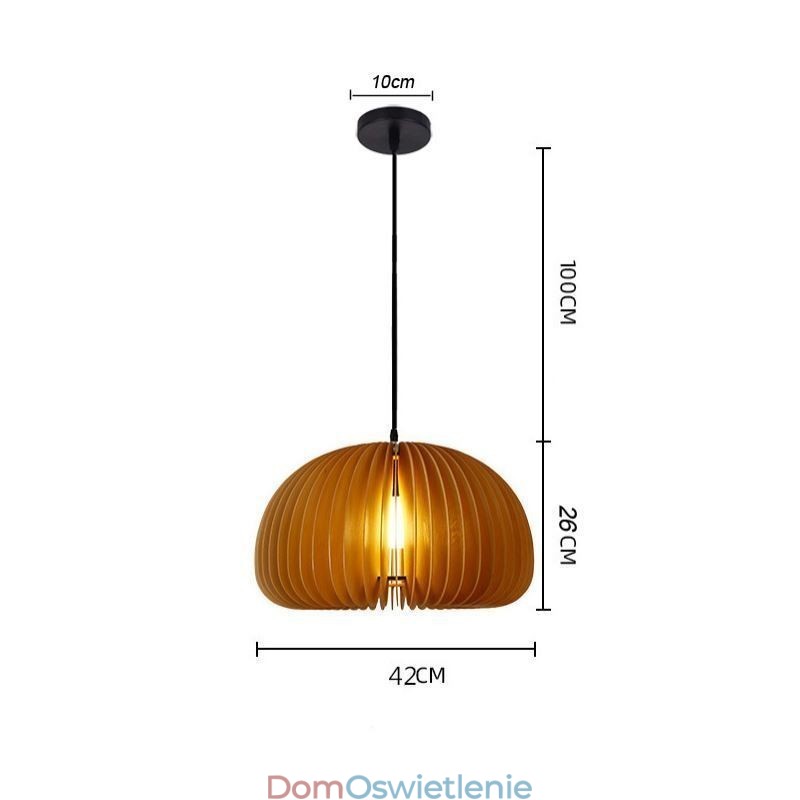 Lampa wisząca w stylu retro z drewna lipowego, lampa wisząca z dyni