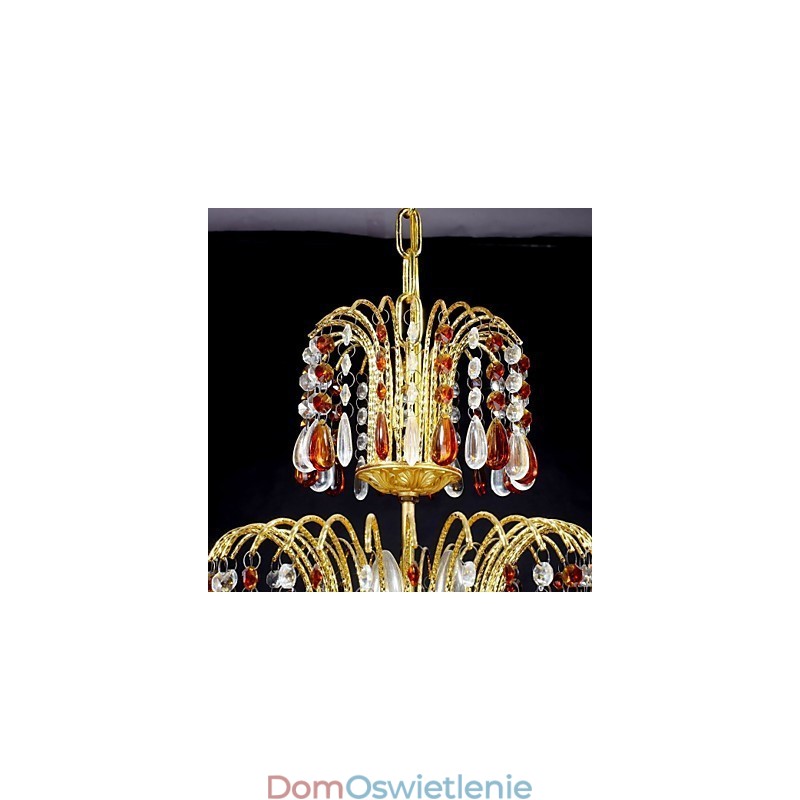 Tradycyjny klasyczny kryształowy żyrandol metalowy