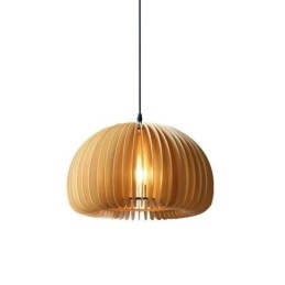 Lampa wisząca w stylu retro z drewna lipowego, lampa wisząca z dyni
