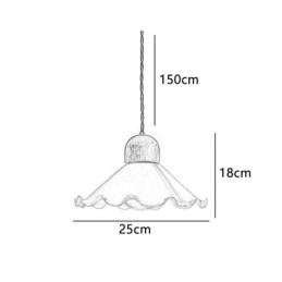 Nowoczesna lampa wisząca ze szkła koronkowego, pojedyncza lampa wisząca