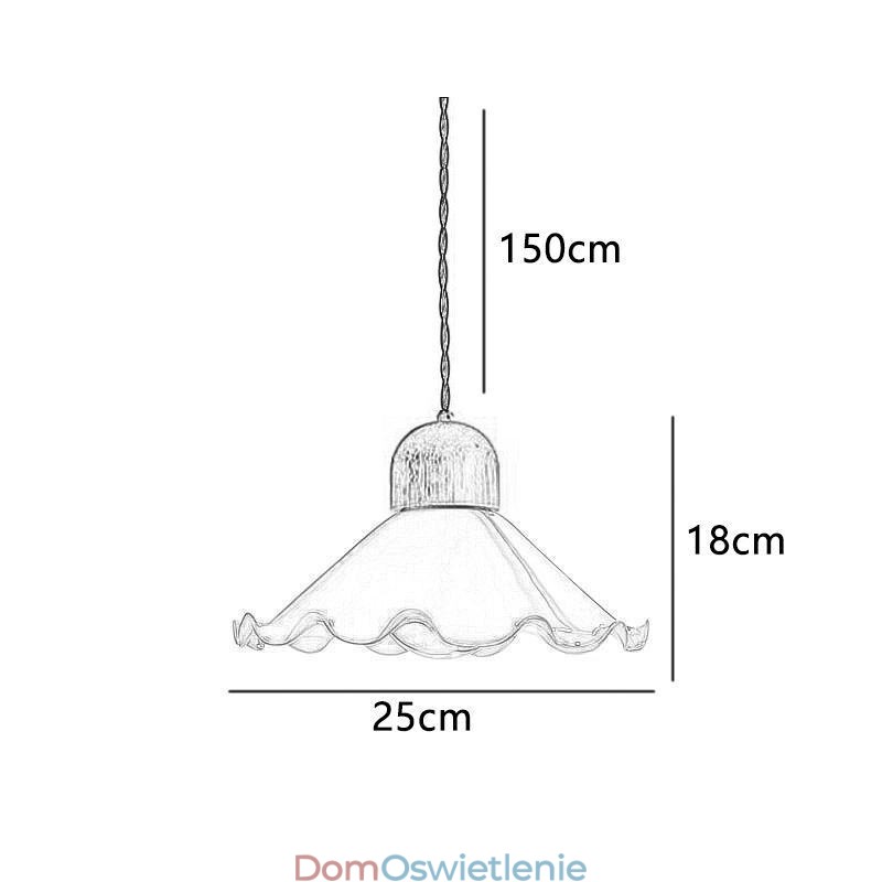 Nowoczesna lampa wisząca ze szkła koronkowego, pojedyncza lampa wisząca