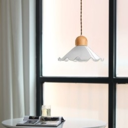 Nowoczesna lampa wisząca ze szkła koronkowego, pojedyncza lampa wisząca
