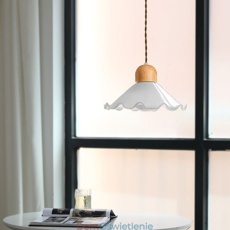 Nowoczesna lampa wisząca ze szkła koronkowego, pojedyncza lampa wisząca