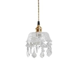 Elegancka szklana lampa wisząca pojedyncza głowica Mini lampa wisząca