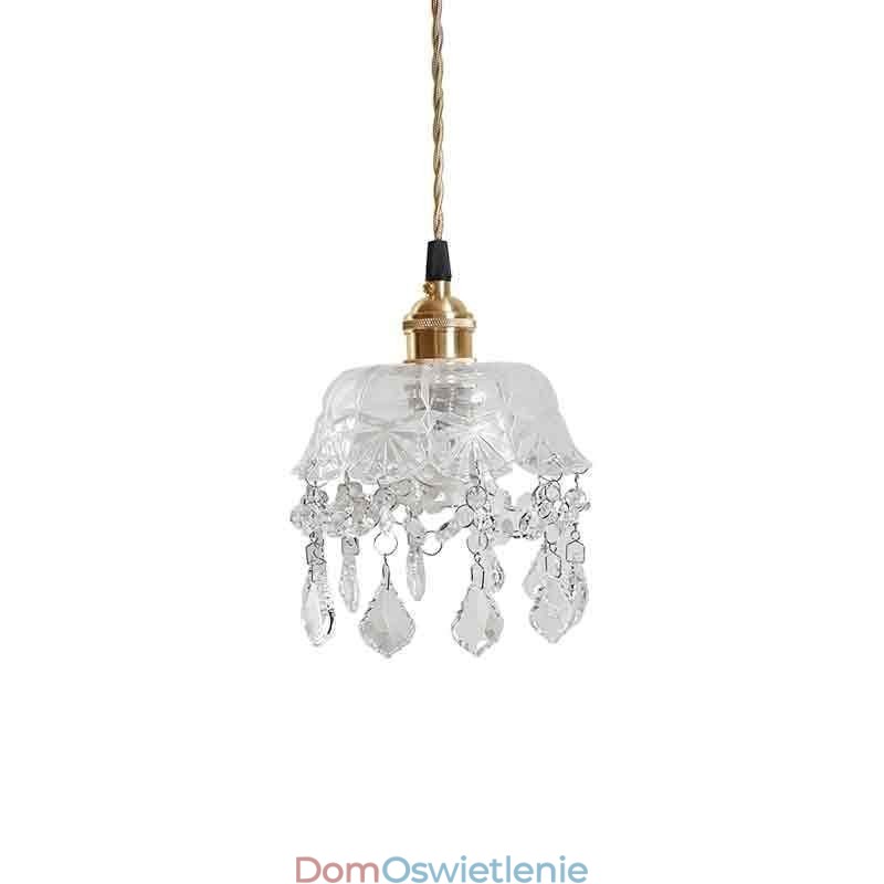 Elegancka szklana lampa wisząca pojedyncza głowica Mini lampa wisząca