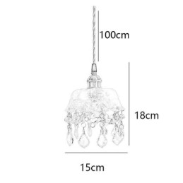 Elegancka szklana lampa wisząca pojedyncza głowica Mini lampa wisząca