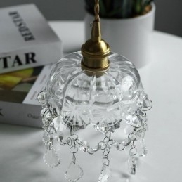Elegancka szklana lampa wisząca pojedyncza głowica Mini lampa wisząca