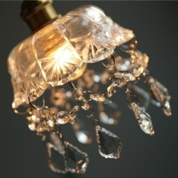 Elegancka szklana lampa wisząca pojedyncza głowica Mini lampa wisząca