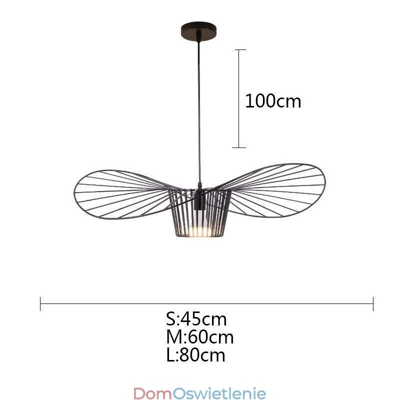 Żelazna lampa wisząca słomkowy kapelusz lampa 1 światło