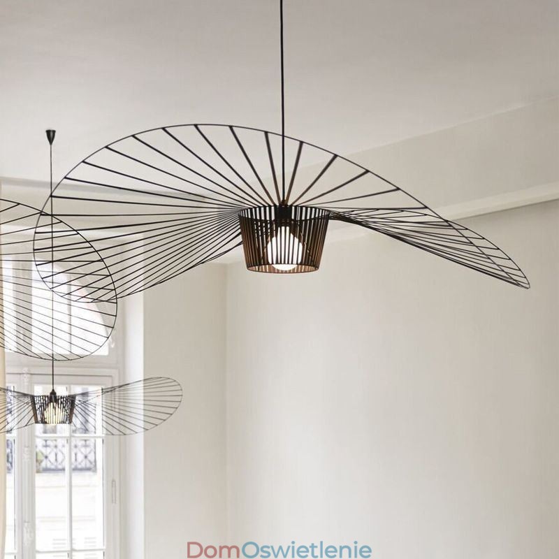 Żelazna lampa wisząca słomkowy kapelusz lampa 1 światło