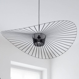 Żelazna lampa wisząca słomkowy kapelusz lampa 1 światło