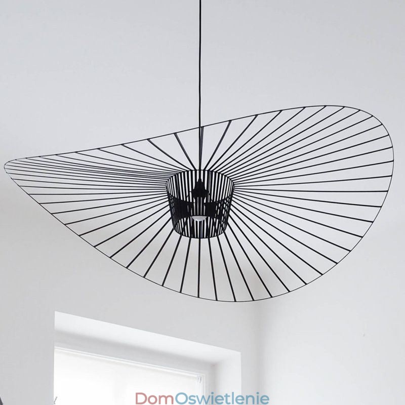 Żelazna lampa wisząca słomkowy kapelusz lampa 1 światło