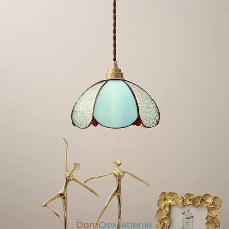 Minimalistyczna lampa wisząca ze szkła płatkowego, pojedyncza lampa wisząca ze szkła