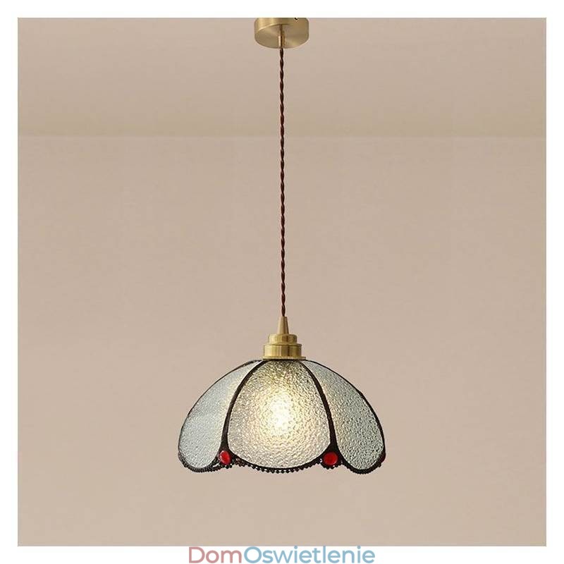 Minimalistyczna lampa wisząca ze szkła płatkowego, pojedyncza lampa wisząca ze szkła