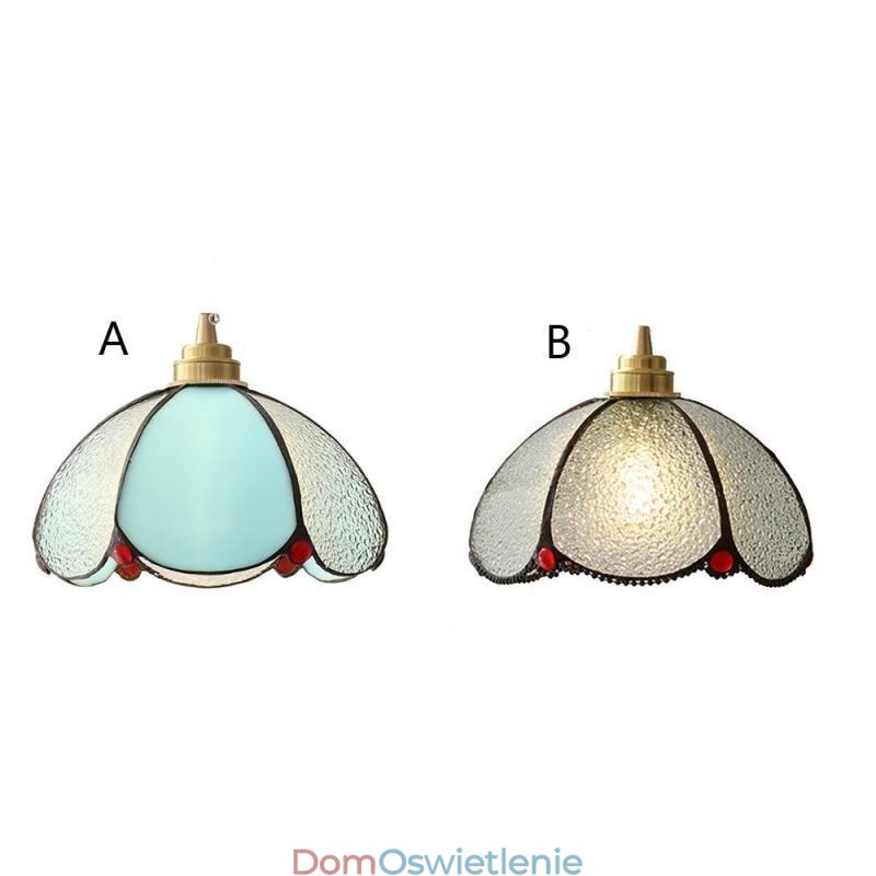 Minimalistyczna lampa wisząca ze szkła płatkowego, pojedyncza lampa wisząca ze szkła