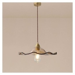 Wisząca lampa ze szkła w kształcie liścia lotosu, kreatywna, dekoracyjna oprawa świetlna
