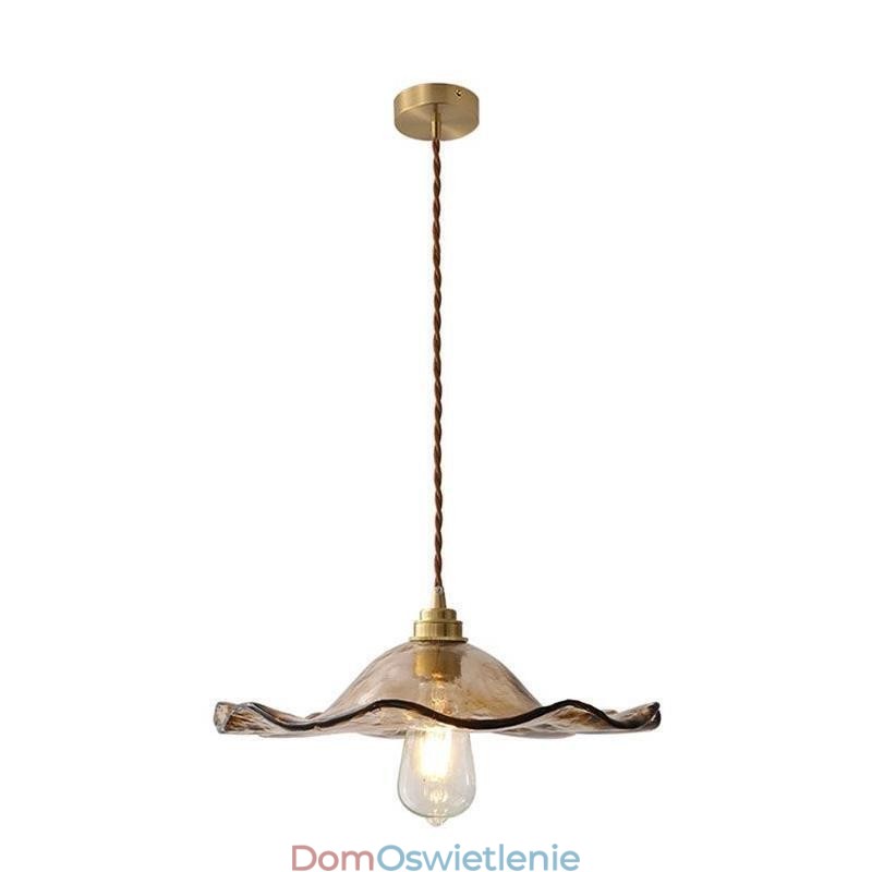 Wisząca lampa ze szkła w kształcie liścia lotosu, kreatywna, dekoracyjna oprawa świetlna