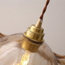 Wisząca lampa ze szkła w kształcie liścia lotosu, kreatywna, dekoracyjna oprawa świetlna