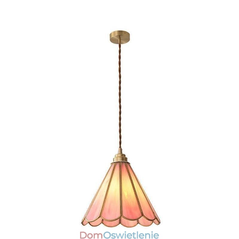 Wisząca lampa szklana w stylu japońskim, retro, płatek światła