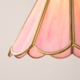 Wisząca lampa szklana w stylu japońskim, retro, płatek światła