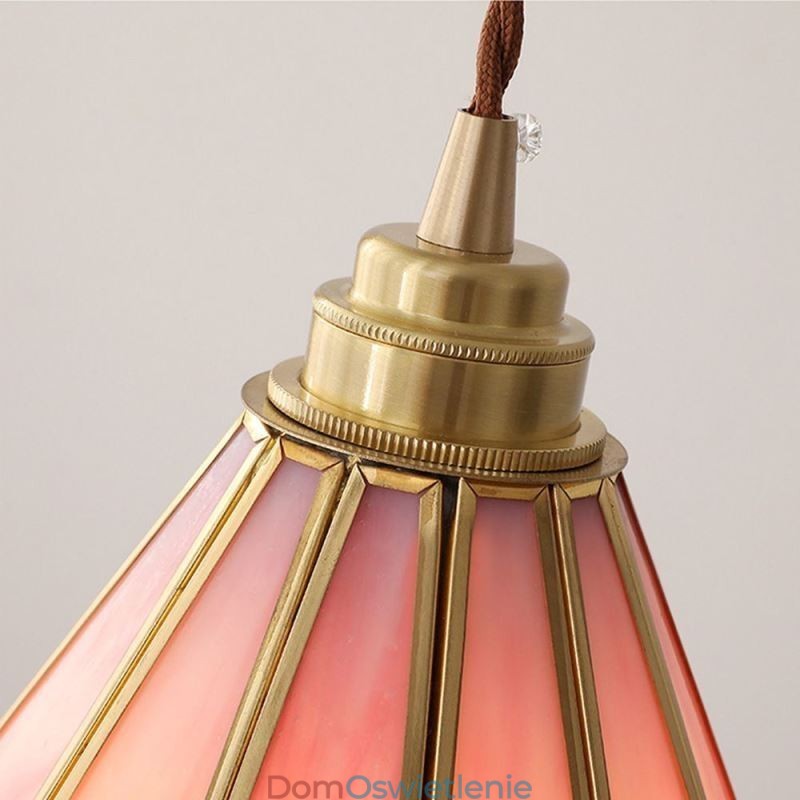 Wisząca lampa szklana w stylu japońskim, retro, płatek światła