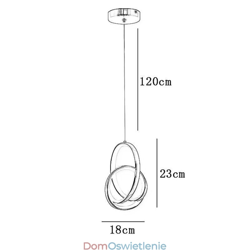 Lampa wisząca nieregularny pierścień sufitowy