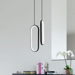 Owalna lampa wisząca akrylowa dekoracyjna oprawa świetlna