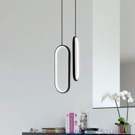 Owalna lampa wisząca akrylowa dekoracyjna oprawa świetlna Owalna lampa wisząca akrylowa dekoracyjna oprawa świetlna