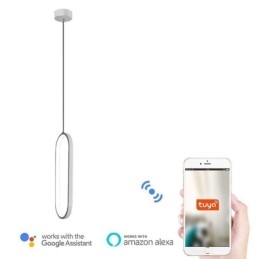 Owalna lampa wisząca akrylowa dekoracyjna oprawa świetlna