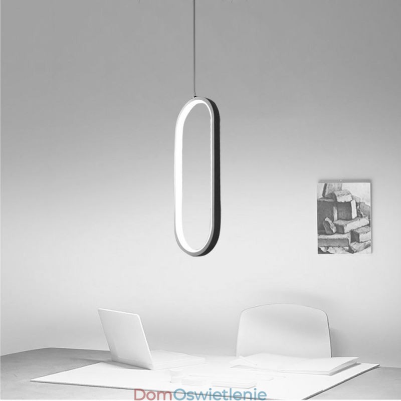 Owalna lampa wisząca akrylowa dekoracyjna oprawa świetlna